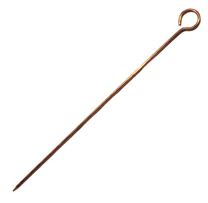 Copper Soil Pin with Looped Handle 1/4" x 20"