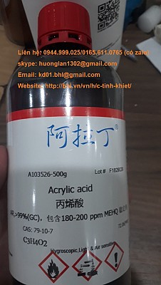 Acrylic acid AR,>99%(GC) C3H4O2 79-10-7 A103526-500g aladdin Trung Quốc