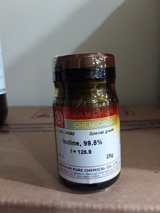Iodine, I2, Iodine 99.8%, I2 99.8% Samchun Hàn Quốc