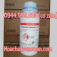 Hóa chất Potassium hydroxide, 95% Samchun Hàn Quốc chai 1kg KOH 95%
